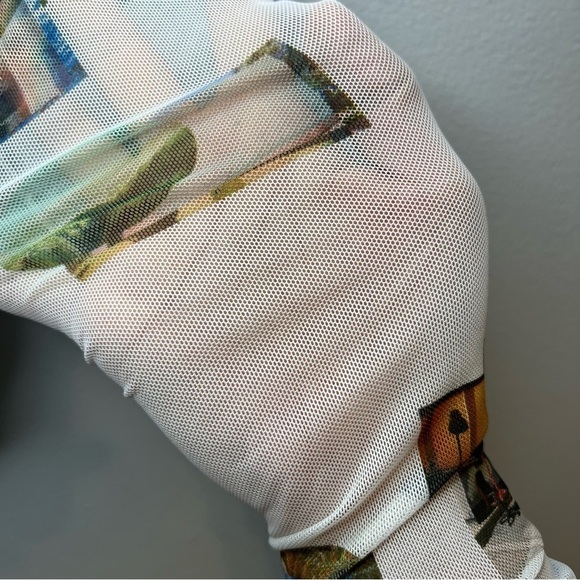 Princess Polly Picture This Top Long Sleeve Cropped Drawstrings Graphic Sz 4 - Picture 8 of 13